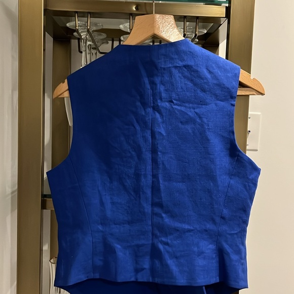 Mango Double Breasted Vest in blue, Size L. Coordinate set - Picture 5 of 8